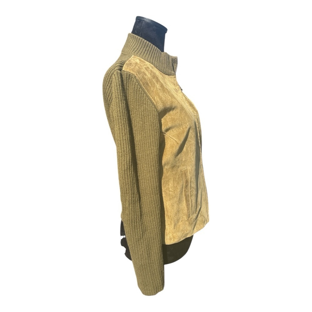 Prada Olive Green Suede & Wool Cashmere Zip Jacket Made in 🇮🇹 - Picture 4 of 12